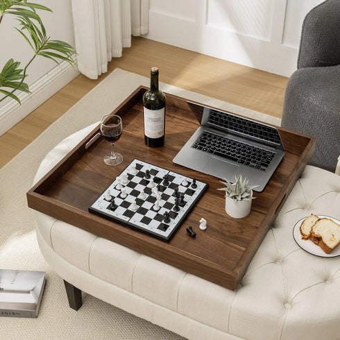 Square Black Walnut Serving Tray - Kinwell Furniture